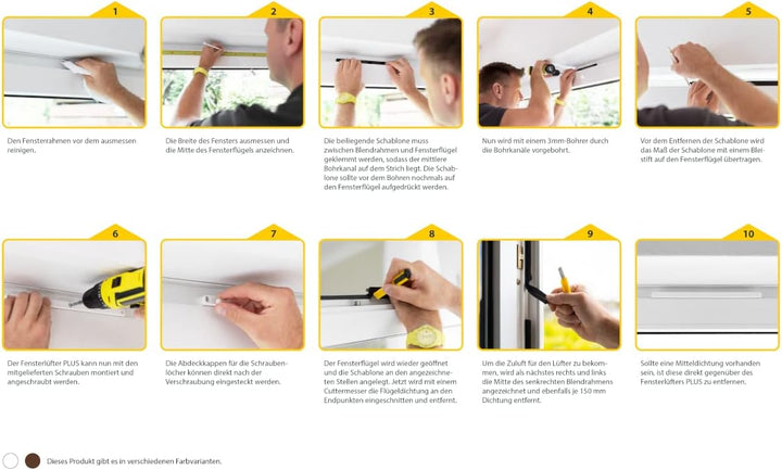 Schellenberg 46609 Fensterfalzlüfter Plus Starterset, Fensterlüfter Doppelpack, automatische Lüfterk