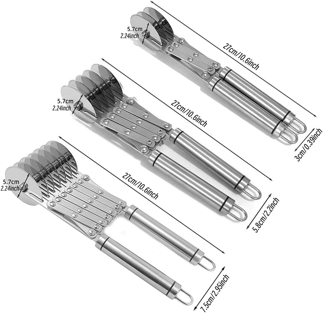 Pizzaschneider, Schneidrädchen aus Edelstahl Mehrrunder Teigschneider Roller, Pizza Cutter Gebäck-Ku