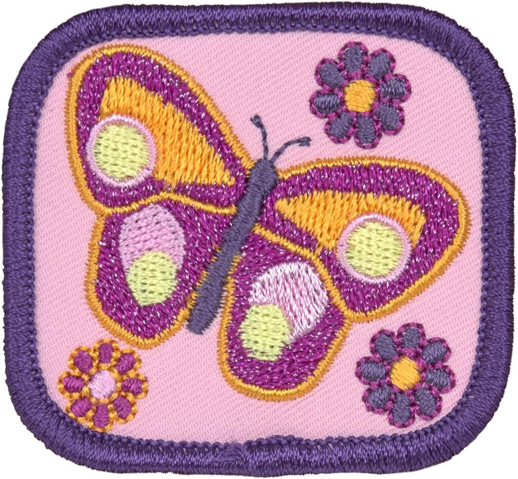LÄSSIG Anhänger und Patches Set (3 Stk.) mit Druckknopf/School Patches Set Flowers, Flowers