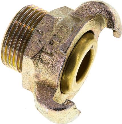 Kompressorkupplung G 1"(AG) Werkstoff:Stahl verzinkt Dichtungen:Messing Gewinde aussen:G 1" DN:17mm