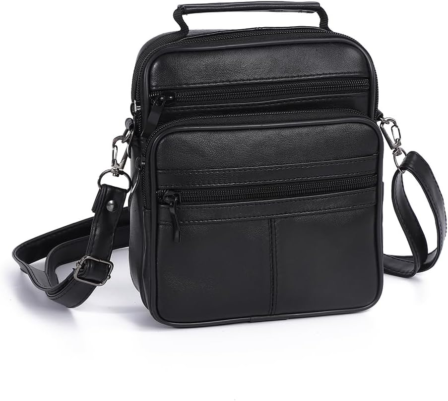 Echt Leder Herren Arbeitstasche Umhängetasche Herrentasche Schultertasche Messenger Flugbegleiter in