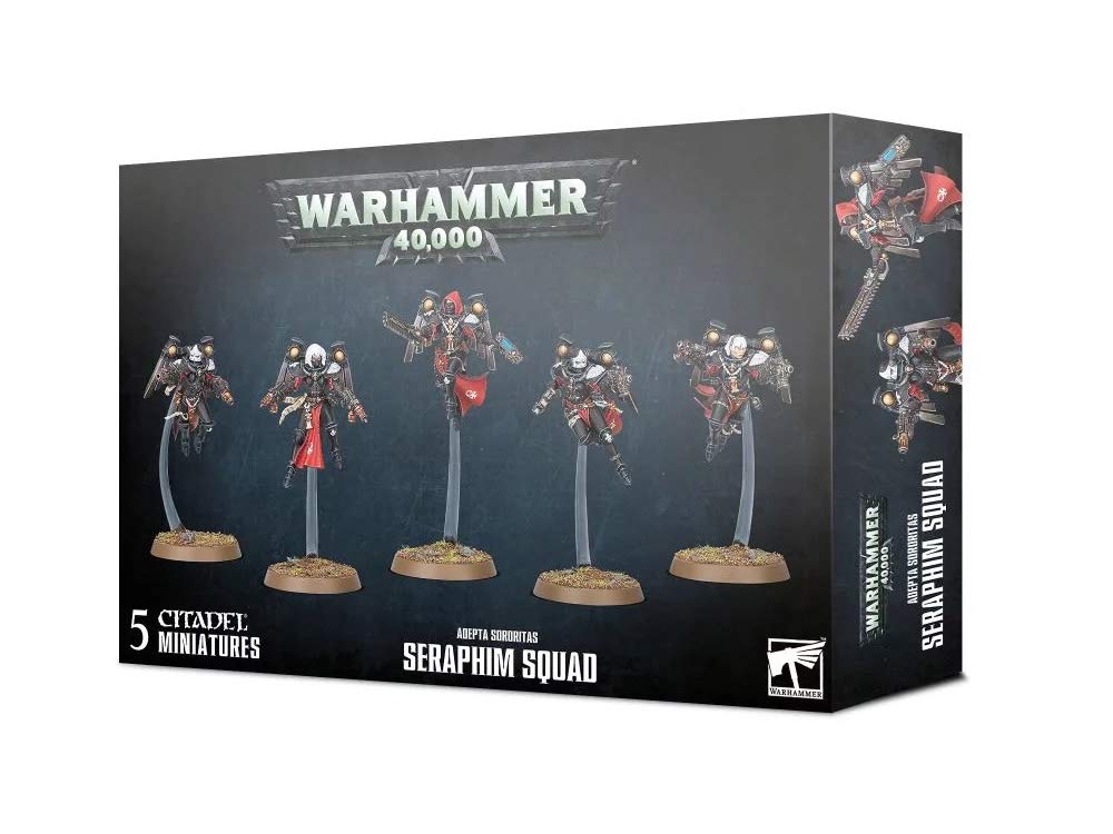 Games Workshop - Warhammer 40.000 - Adepta Sororitas Seraphim Squad, Schwarz