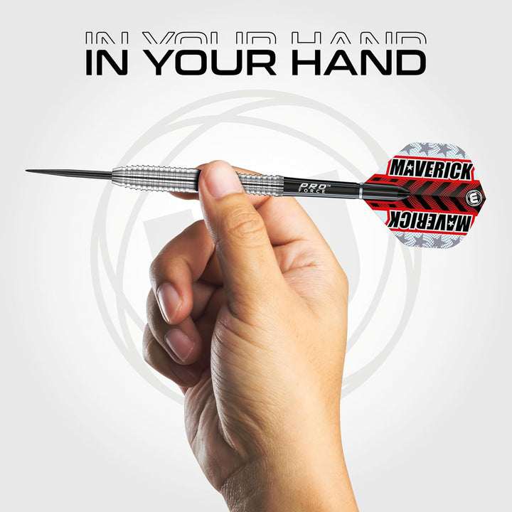 WINMAU Maverick 21 Gramm Profi Stahlspitze Wolfram Dartpfeile mit Flüge und Stiele (Wellen)