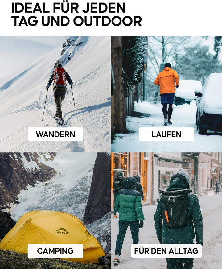 DANISH ENDURANCE Merinowolle Mütze mit Fleece, Warme Wintermütze, Stretchy & Bequem, Unisex, Beanie