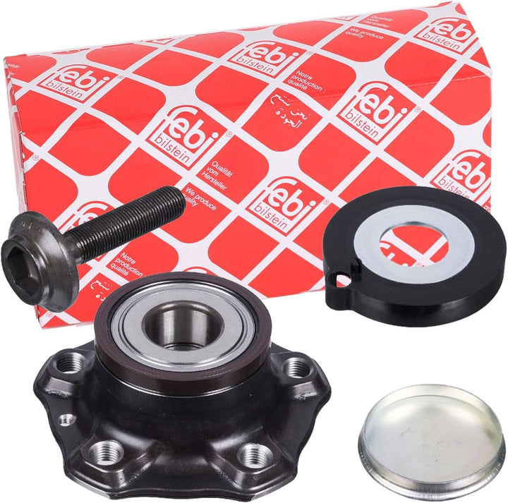 febi bilstein 36650 Radlagersatz mit Radnabe, Antriebswellenschraube und Staubkappe , 1 Stück