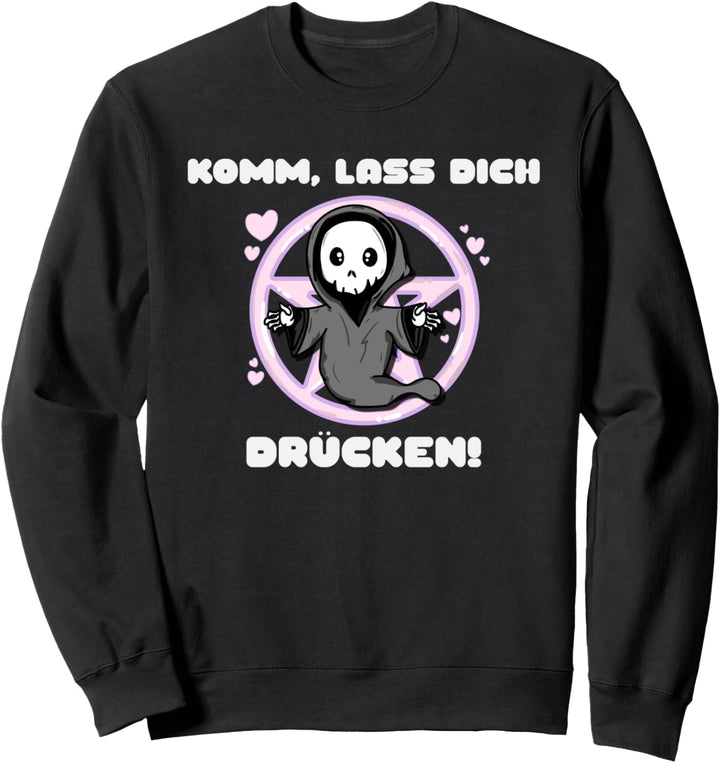 Kawaii Sensenmann Motiv, Sarkasmus, ironischer Spruch Sweatshirt