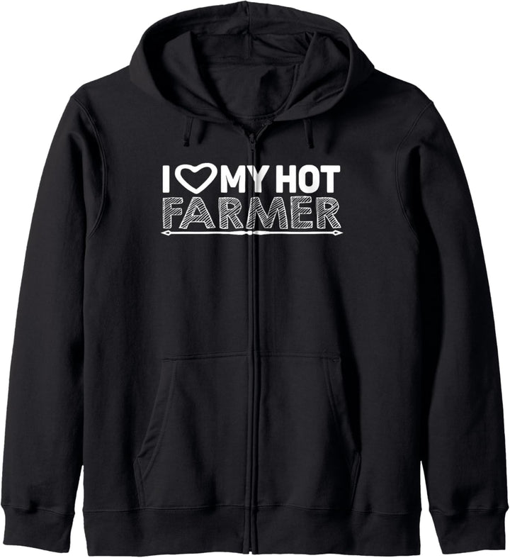 I Love My Hot Farmer - Funny Farming Kapuzenjacke