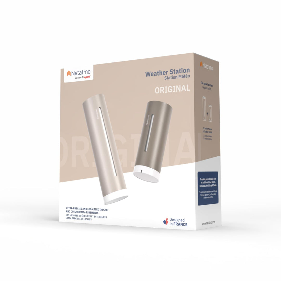 Netatmo Wetterstation ORIGINAL - 2. Generation, Innen & Aussen, Temperatur, Luftfeuchtigkeit, Luftqu