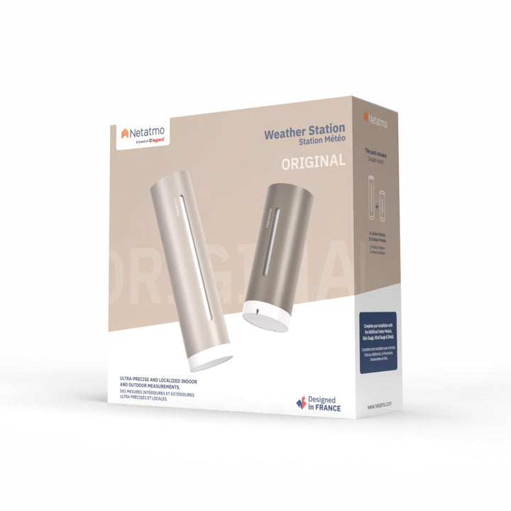 Netatmo Wetterstation ORIGINAL - 2. Generation, Innen & Aussen, Temperatur, Luftfeuchtigkeit, Luftqu