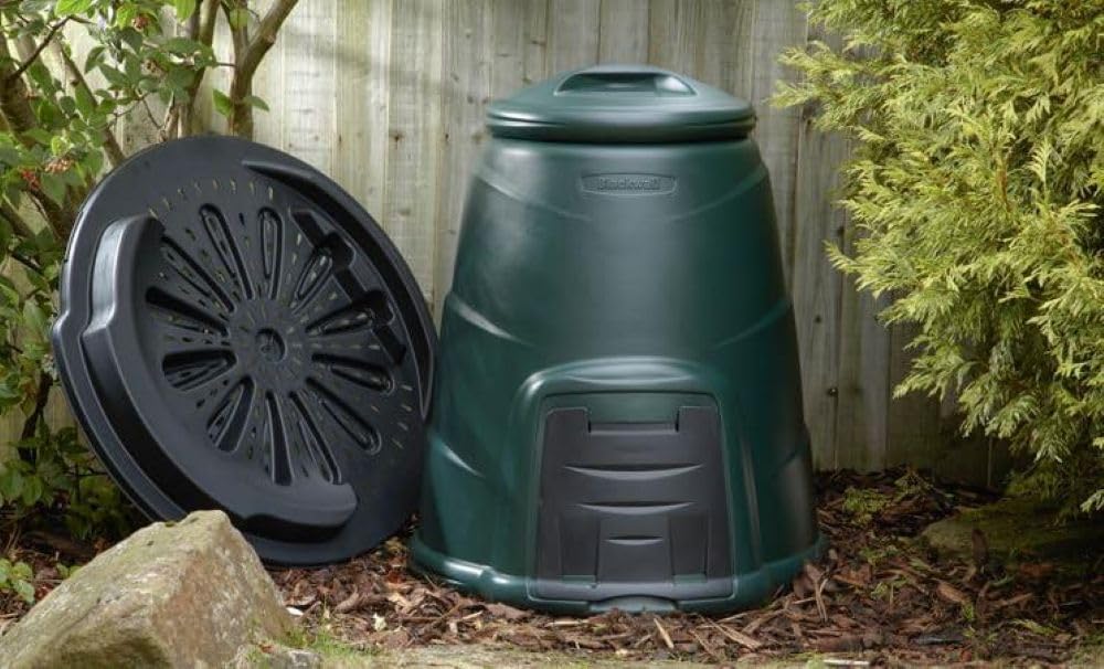 Original Organics Kompostkonverter mit Bodenplatte, 220 l, Grün