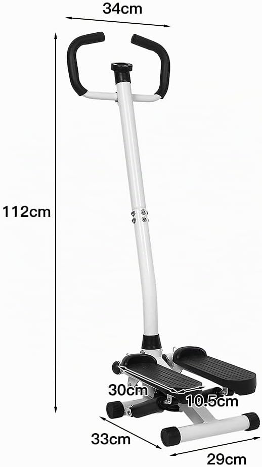 Mini Stepper mit LCD-Display, Power Ropes, Heimtrainer Fitness Gerät, Stahl, 112x34x29cm, Hydraulisc