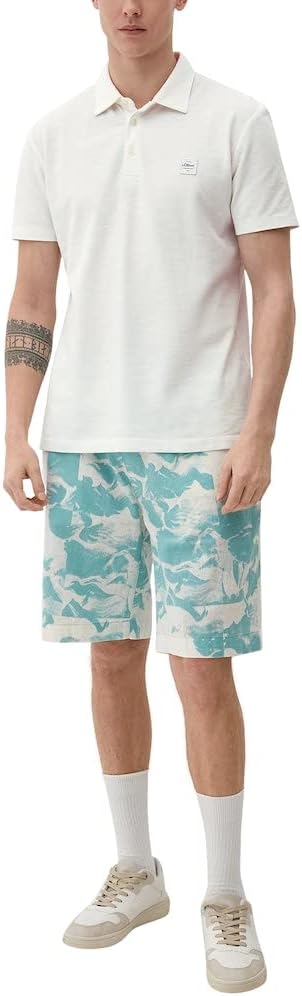 s.Oliver Herren Poloshirt, Kurzarm M Weiss, M Weiß