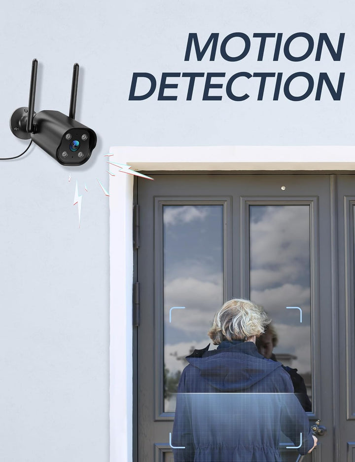 GNCC Überwachungskamera Aussen 2K, Kamera Überwachung Aussen, WLAN Kamera Outdoor, Bluetooth-Verbind