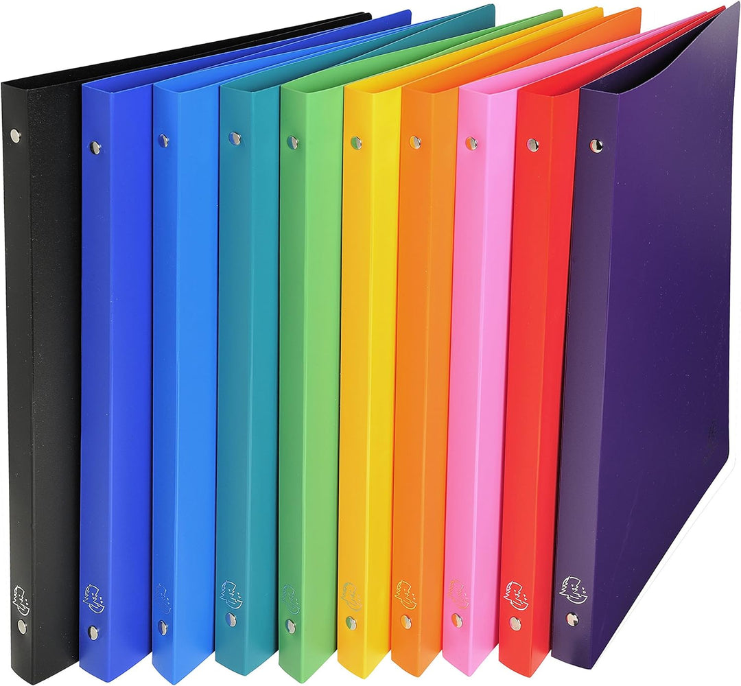 Exacompta 51199E 20er Pack Premium Ringbuch Opak aus blickdichten Kunststoff DIN A4 mit 4-Ring Mecha