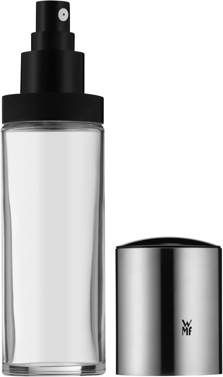 WMF Basic Essig- Olsprüher 125ml, Essig-Sprühflasche, Öl-Sprühflasche mit Glasbehälter, Cromargan Ed