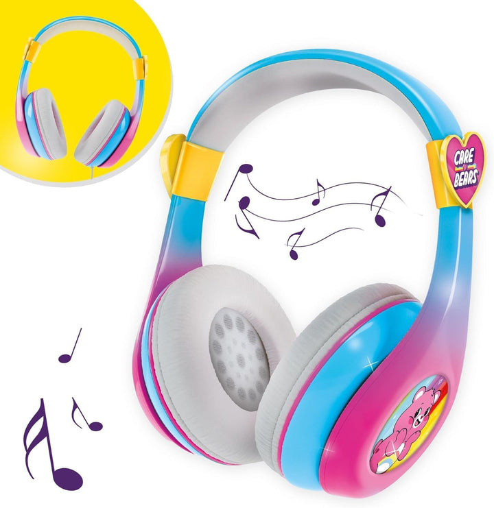 Lisciani - Care Bears - Bluetooth Kopfhörer für Kinder ab 4 Jahren - Kabellose Kinderkopfhörer mit L
