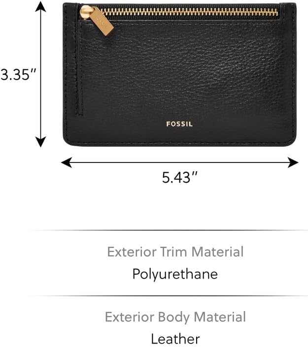 Fossil Damen Logan Card Case 13.7922 cm x 0.381 cm x 8.509 cm Schwarz, 13.7922 cm x 0.381 cm x 8.509