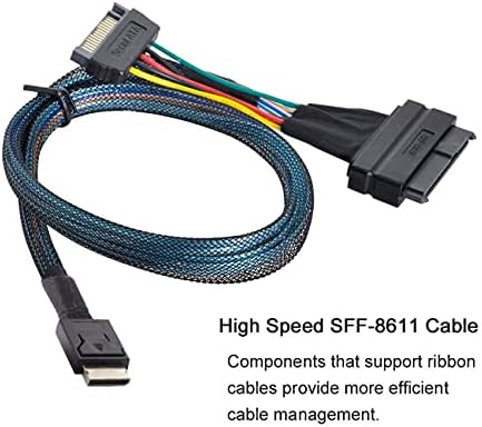 Cablecc oculink sff-8611 an U.2 U.3 SFF-8639 NVME PCIe PCI-Express-SSD-Kabel für Mainboard-SSD Schwa