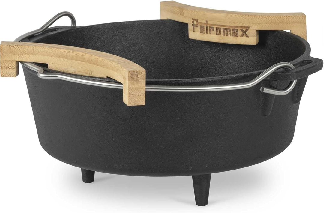 Petromax Deckel-Abstandshalter für Feuertöpfe (2 Stk.) – Bambus-Abstandshalter für optimale Belüftun