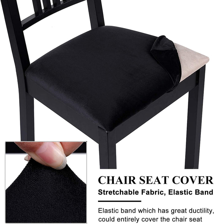 Homaxy Stuhlbezug Sitzfläche Samt Weich Sitzbezug Stuhl Stretch-sitzbezüge für Esszimmerstühle Abwas