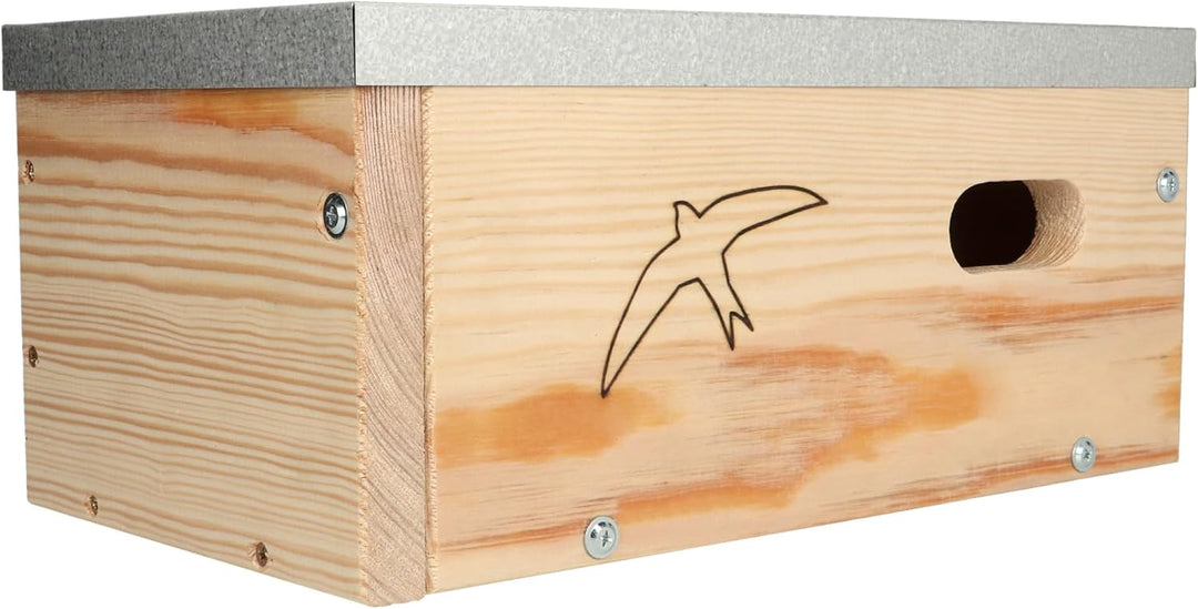 Mauersegler Typ EINFACH DIY MKW - Stabiler nisthaus für Wildvögel und Gartenvögel - Vogelhaus aus Na