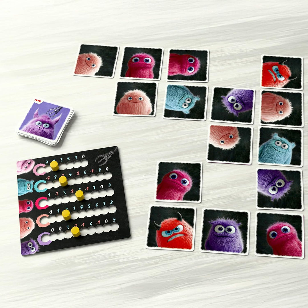 HABA Plush-o-mat – Monster-Kartenspiel in Cooler Kuschel-Optik – Lustiges Familienspiel rund um den