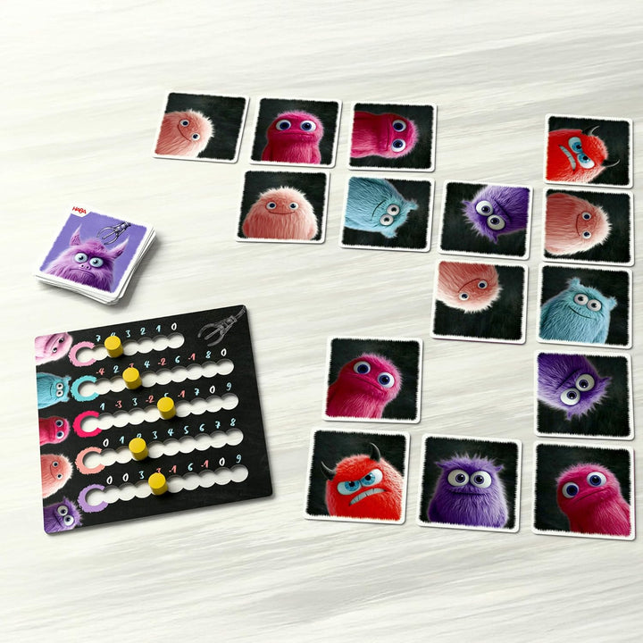 HABA Plush-o-mat – Monster-Kartenspiel in Cooler Kuschel-Optik – Lustiges Familienspiel rund um den