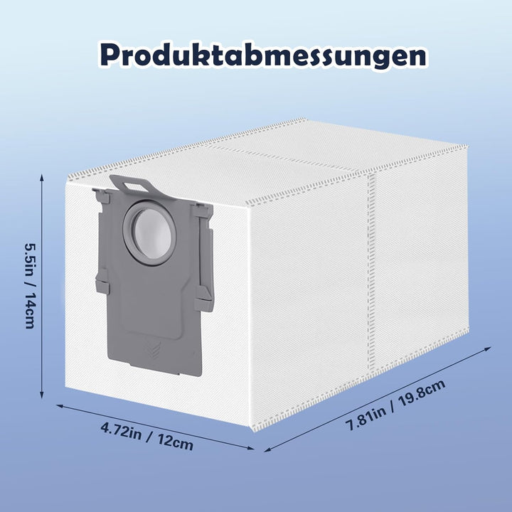 12 Stück Staubbeutel für Roborock Qrevo/Qrevo S/Qrevo Pro/Qrevo Master/Qrevo Edge/Qrevo Curv/Qrevo S