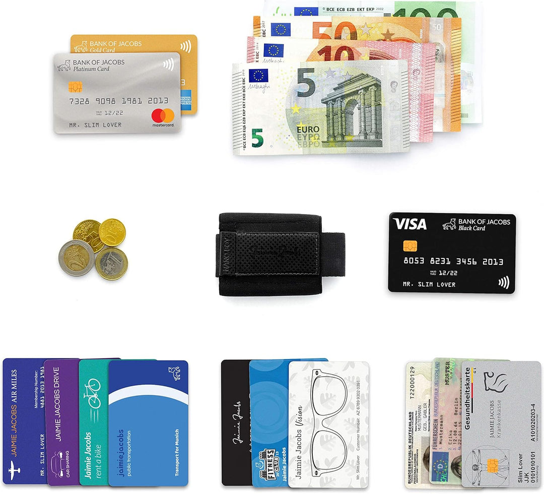 Jaimie Jacobs Nano Boy Mini Wallet, Mini Geldbörse aus Textil, Kleiner Geldbeutel, Slim Wallet mit Z