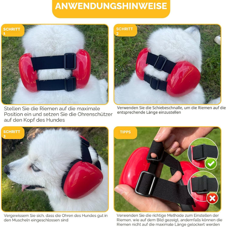 derYEP DHP05 Hunde-Ohrenschützer für Gehörschutz, 29 dB, NRR Ohrenschützer, Lärmschutz, Ruhe und Sch