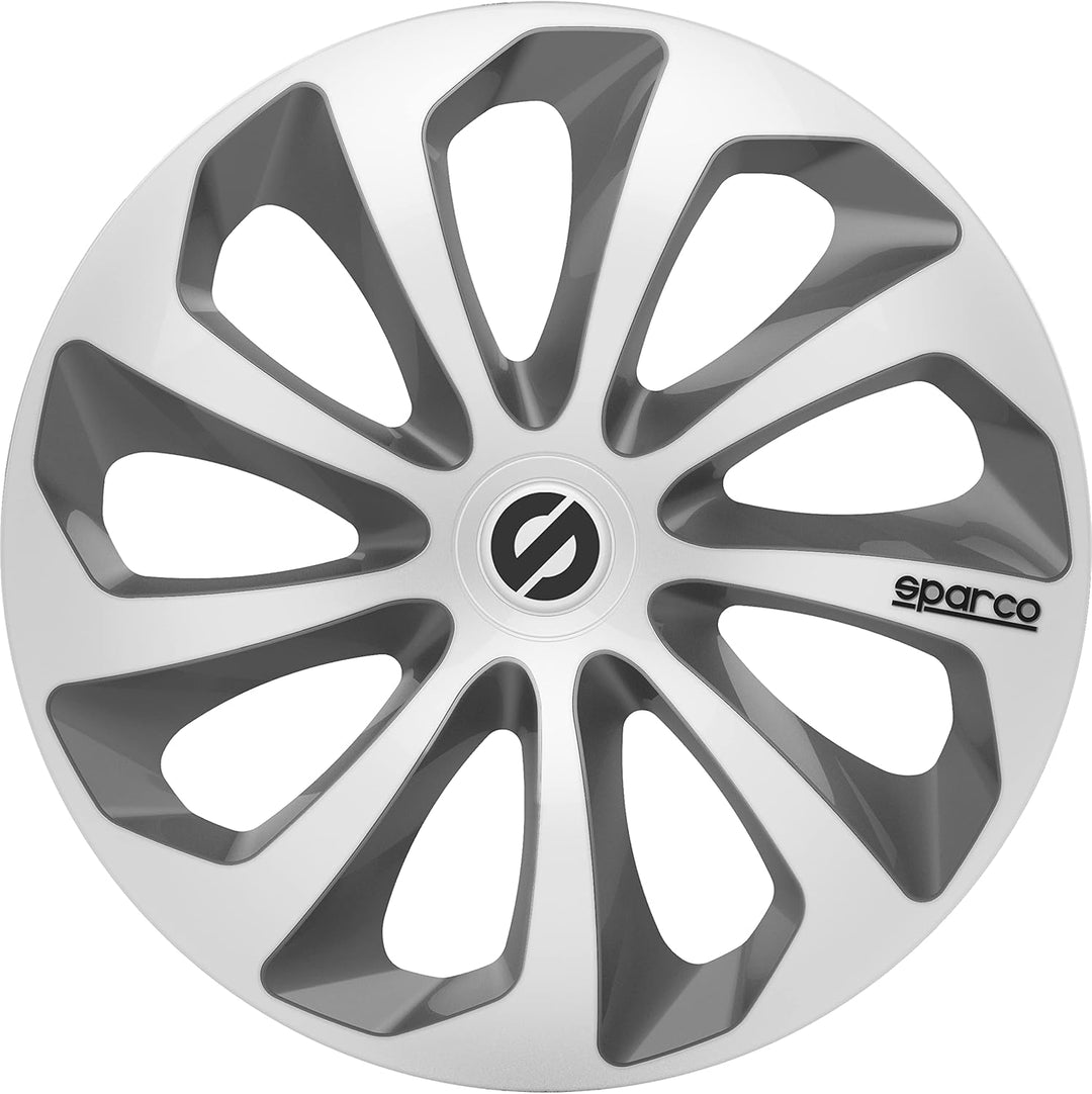 SPARCO SPC1573SVGR Sicilia 4 Stück Radzierblenden, Silber/Grau, 4 Stück, 15" 15" Silber/Grau, 15" Si