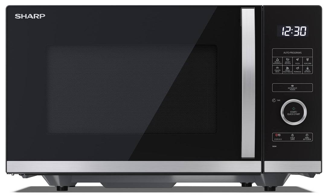 SHARP QS254AEB Mikrowelle (Mikrowelle: 900W, 10 Leistungsstufen, Auftaufunktion, Abmessungen: 490x28