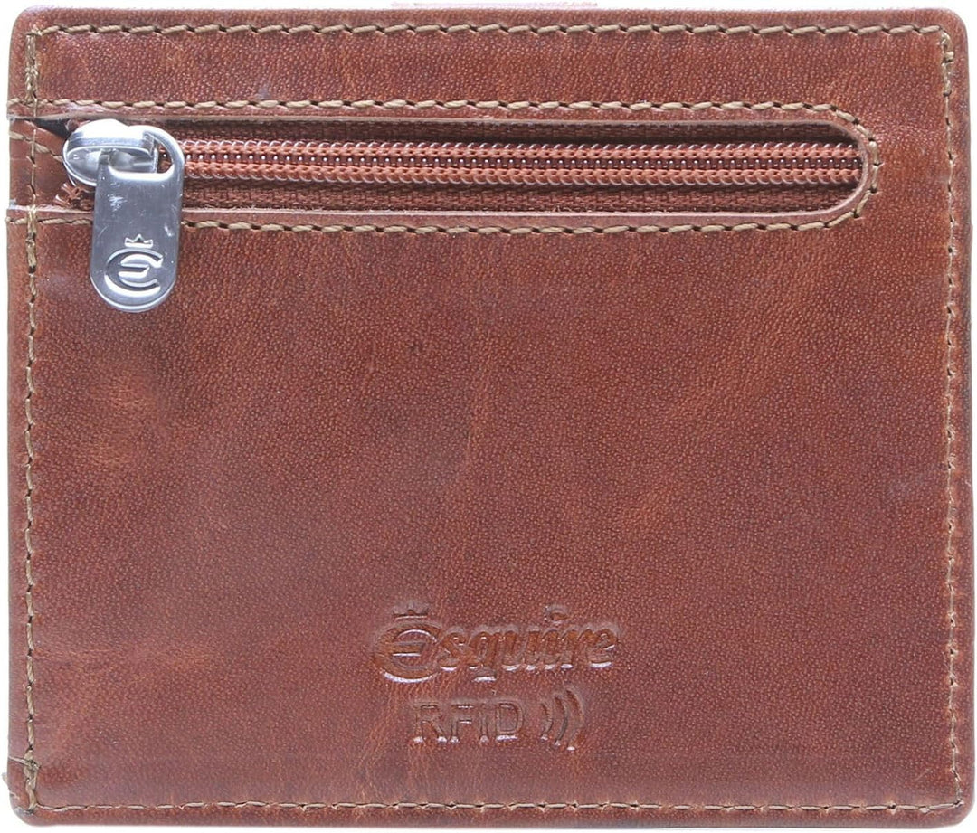 Esquire Oslo Kreditkartenetui RFID Leder 10 cm Brown Einheitsgrösse, Brown Einheitsgröße