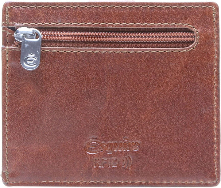 Esquire Oslo Kreditkartenetui RFID Leder 10 cm Brown Einheitsgrösse, Brown Einheitsgröße