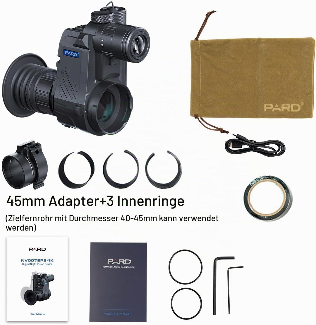 PARD Nachtsicht Monokular, Nachtsichtbrille mit IR 850 nm und 940 nm, Bildaufzeichnung und Videowied