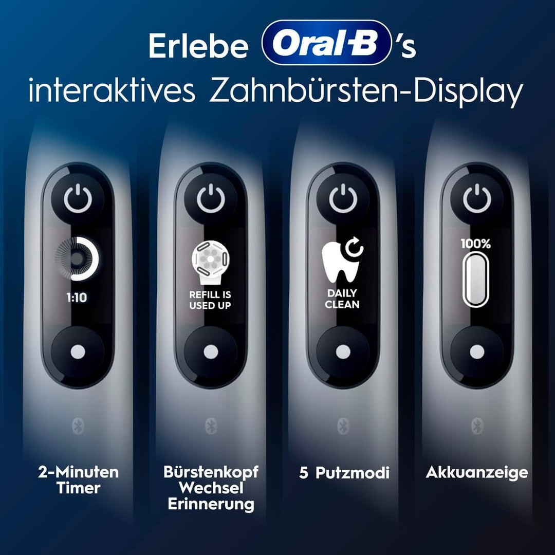 Oral-B iO Series 6 Elektrische Zahnbürste/Electric Toothbrush, 2 Aufsteckbürsten, 5 Putzmodi für Zah