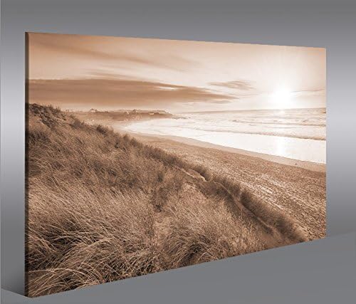 islandburner Bild Bilder auf Leinwand Dünen Sepia Nordseestrand 1p XXL Poster Leinwandbild Wandbild