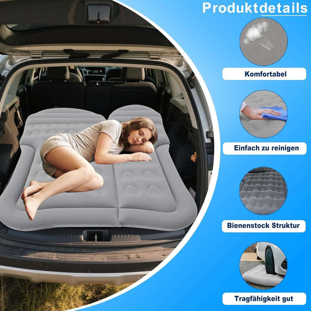 SUV Auto Matratze Luftmatratze, Aufblasbare Auto Luftmatratze für Kofferraum & Rückbank, Luftbett Au