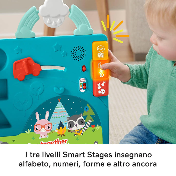 Fisher-Price HCL05 - Riesen Sitz & Steh Erlebnisbuch, italienische Version, ab 6 Monaten