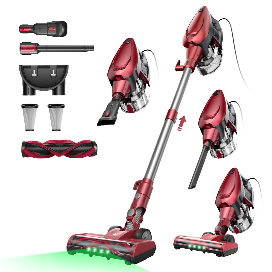 Vexilar C9 Staubsauger mit Kabel, 60KPa &amp; 600W Starke konstante Saugkraft, Staubsauger beutellos, 7m