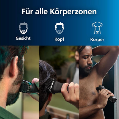 Philips Multigroom Series 7000, All-in-One-Trimmer, 15-in-1 Barttrimmer und Haarschneider für Gesich