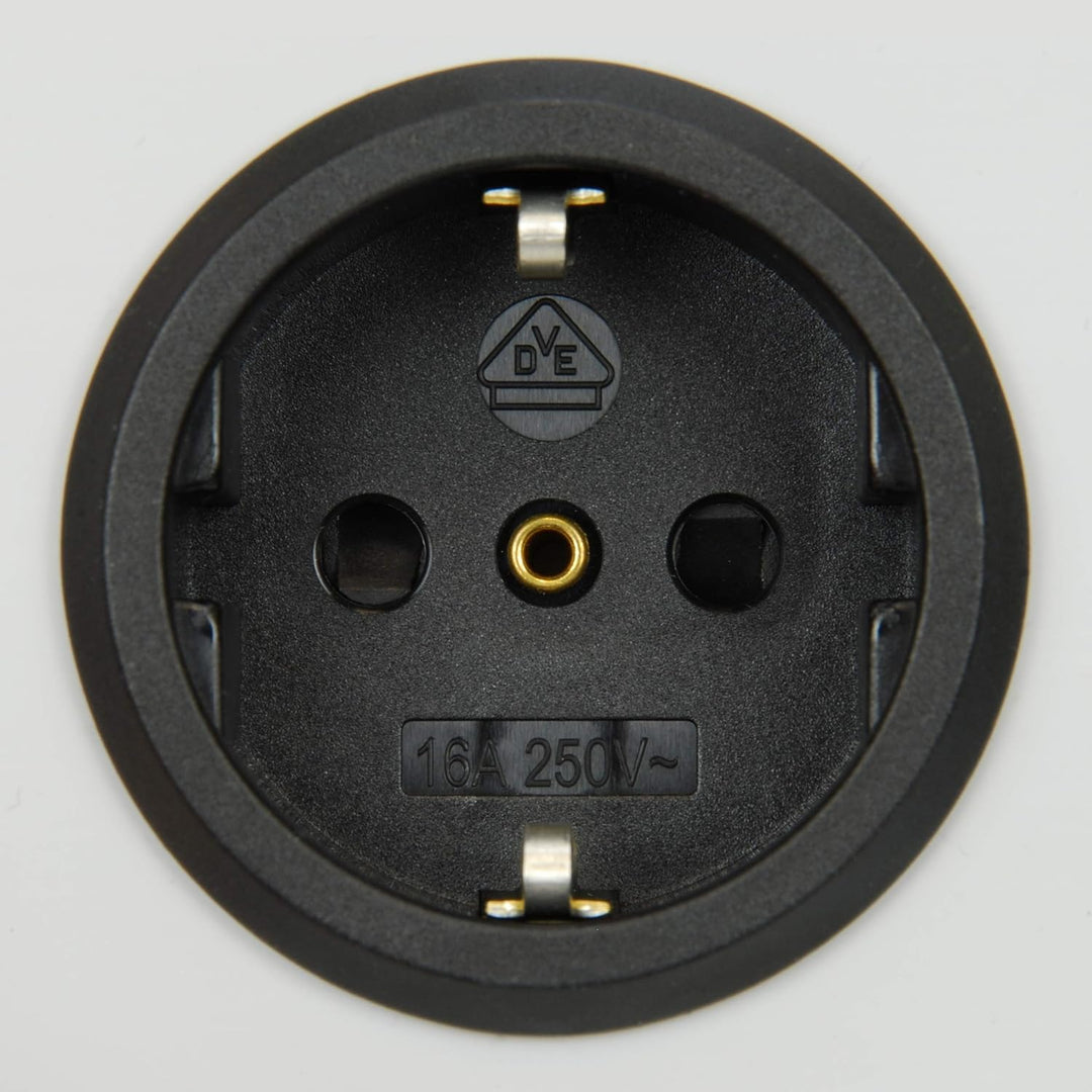 EHMANN Aluminium Steckdosenleiste 0616x0g048001 Master/Slave pro, 4fach, 1x USB-C 18W, 1,5m Zuleitun
