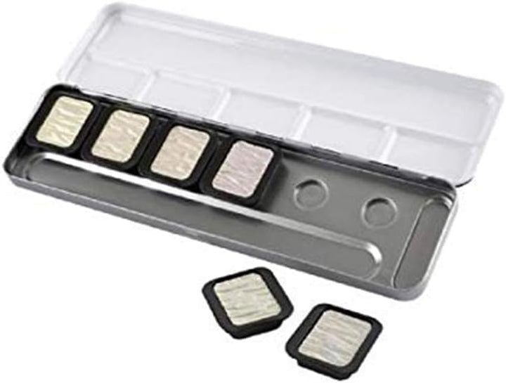 Finetec F5600 6 irisierende Künstlerfarben (Ø 30mm) im Metallkasten, 1 Stück (1er Pack)