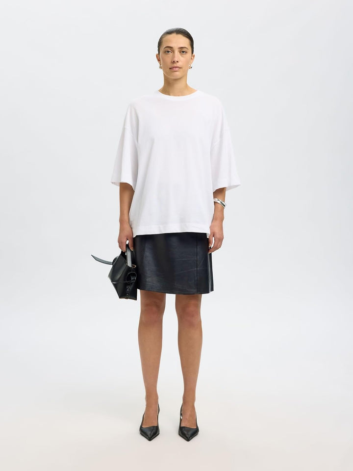 Selected Femme Female Lederrock Mini 42 Schwarz, 42 Schwarz