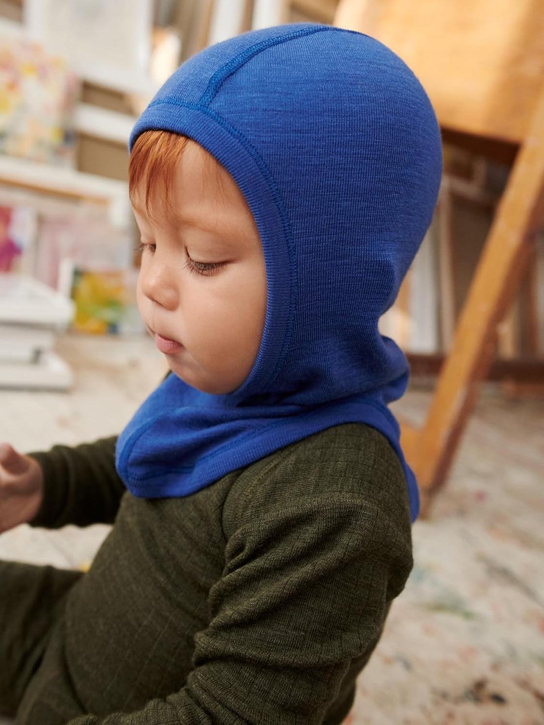 Dilling Schlupfmütze aus natürlicher Merinowolle für Babys 9 Monate Saphirblau, 9 Monate Saphirblau