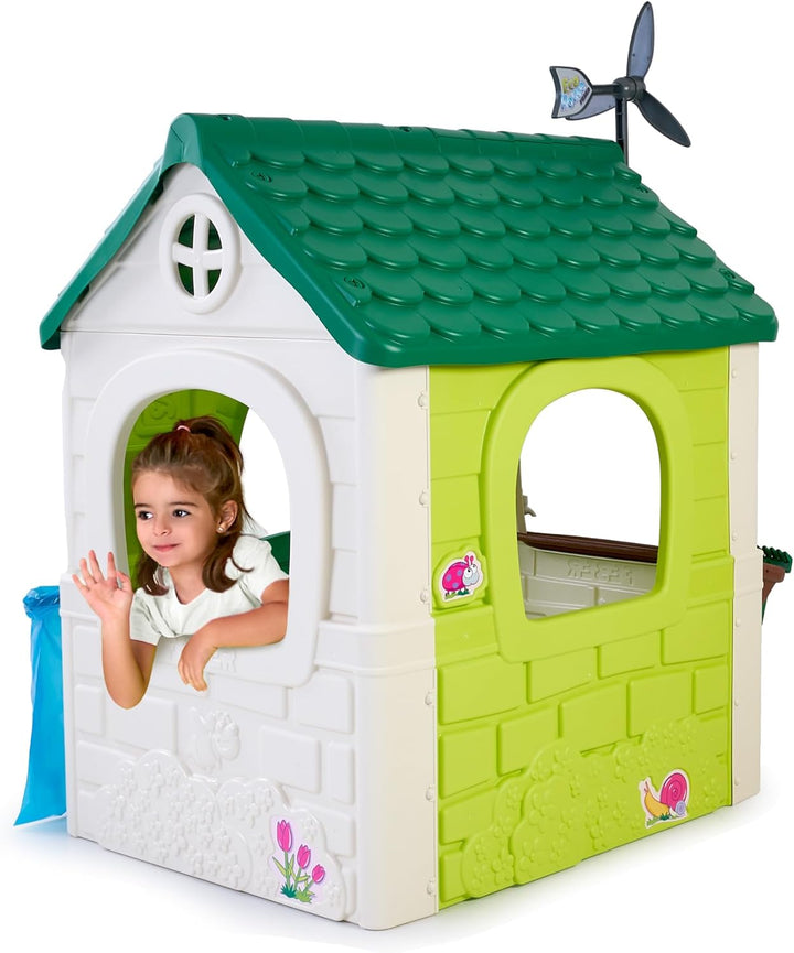 FEBER - Eco House, pädagogisches Gartenhaus, mit ökologischen Spielen, städtischem Pflanzgefäss, 2 A
