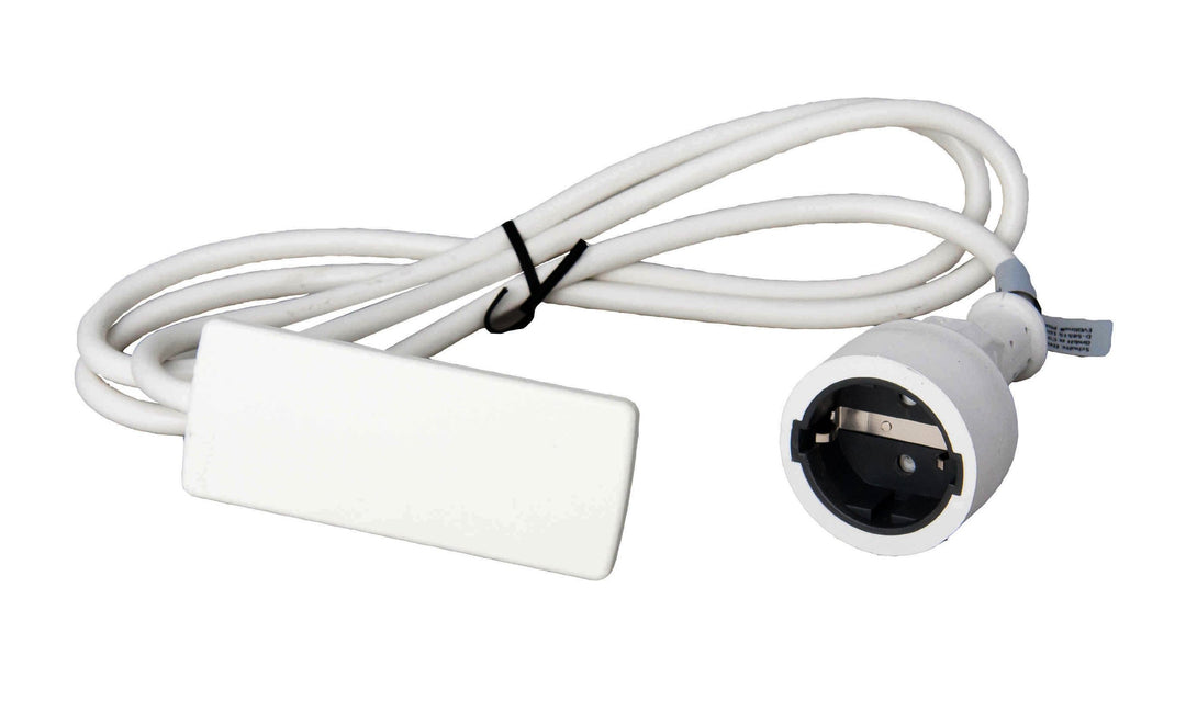Schulte 151000155300 Evoline Plug Schukostecker weiss Single, Single