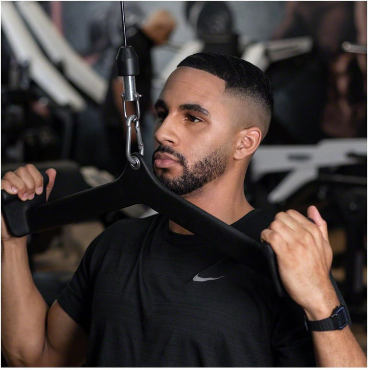 Sport-Tec ergonomischer Latzug- und Rudergriff, Seilzug Krafttraining Muskelaufbau Bizeps Curls, 61x