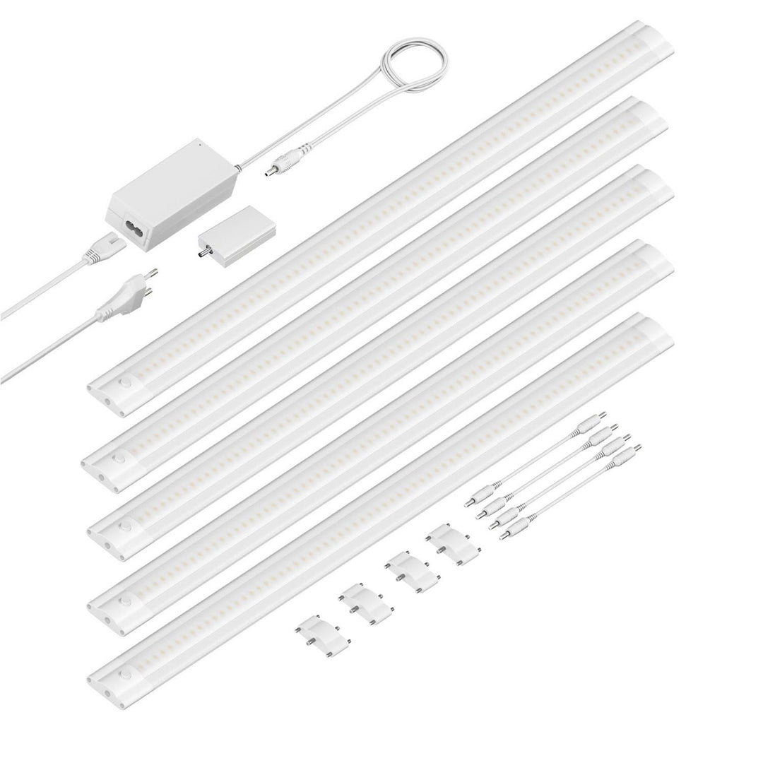 ledscom.de Smarte LED Unterbau-Leuchte SIRIS weiss matt mit WLAN-Controller, flach, Smart-Home, Alex