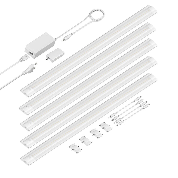 ledscom.de Smarte LED Unterbau-Leuchte SIRIS weiss matt mit WLAN-Controller, flach, Smart-Home, Alex